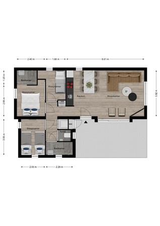Floorplan - Zeedijk 24-230, 4504 PN Nieuwvliet