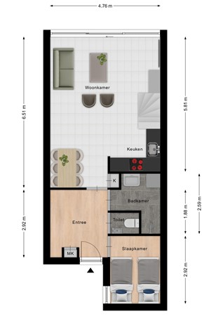 Floorplan - Sleedoornstraat 12, 4506 KD Cadzand