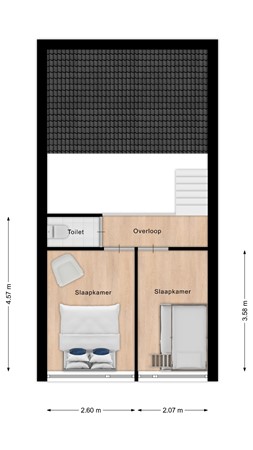 Floorplan - Sleedoornstraat 12, 4506 KD Cadzand