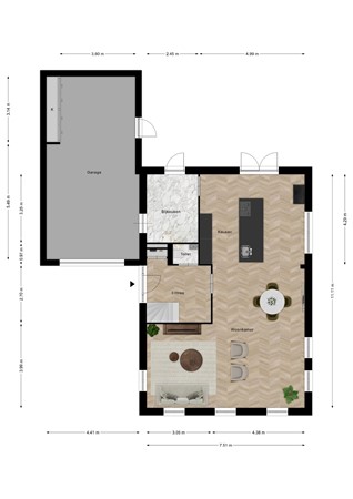 Floorplan - Papenmuts 18, 4515 AZ IJzendijke