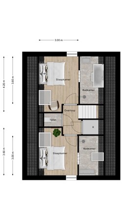 Floorplan - Lampsinsdijk 8-055, 4504 RA Nieuwvliet