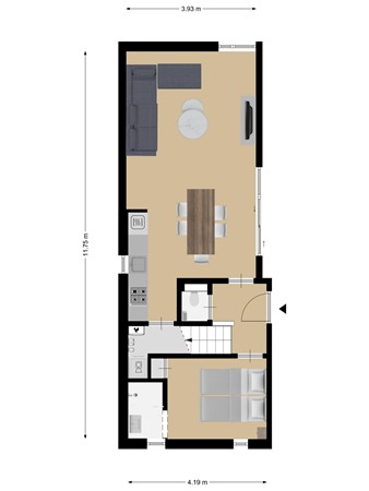 Floorplan - Nieuwesluisweg 1A1055, 4511 RG Breskens