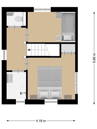 Floorplan - Nieuwesluisweg 1A1055, 4511 RG Breskens