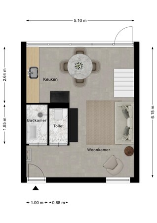 Floorplan - De Lopinge 95, 4506 JZ Cadzand