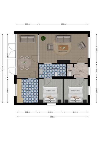Floorplan - Zeekraalstraat 29, 4504 PH Nieuwvliet
