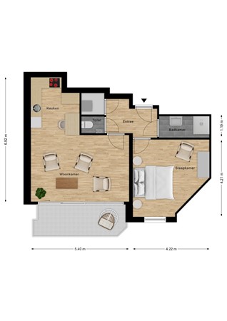 Floorplan - Boulevard de Wielingen 88-003, 4506 JL Cadzand