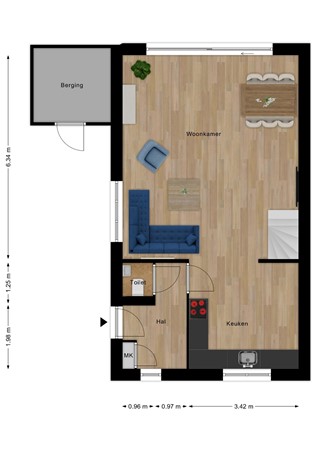 Floorplan - Zwanebloem 16, 4506 LA Cadzand
