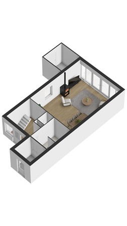 Floorplan - Westlangeweg 1A216, 4513 KM Hoofdplaat