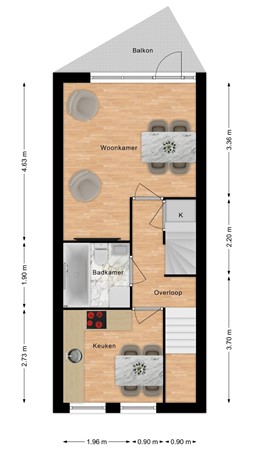 Floorplan - Meidoornstraat 14, 4506 KG Cadzand