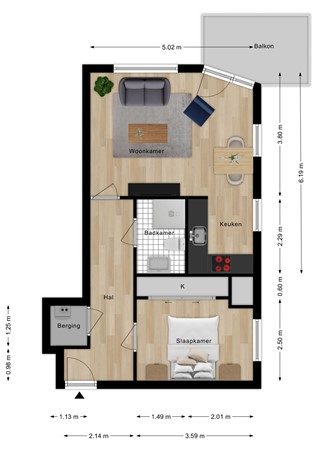 Floorplan - Boulevard de Wielingen 53-013, 4506 JL Cadzand