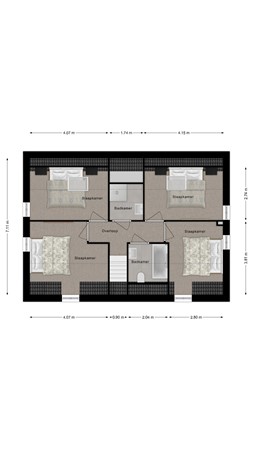 Floorplan - Baanstpoldersedijk 4-219, 4504 PR Nieuwvliet