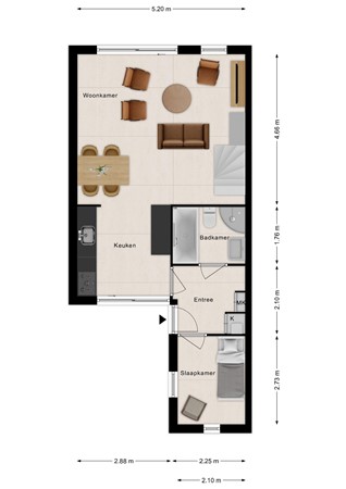 Floorplan - Spaanse Galeien 104, 4525 NV Retranchement