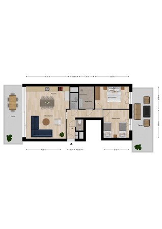 Floorplan - Boulevard de Wielingen 51A403, 4506 JL Cadzand
