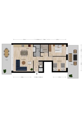 Floorplan - Boulevard de Wielingen 51A403, 4506 JL Cadzand