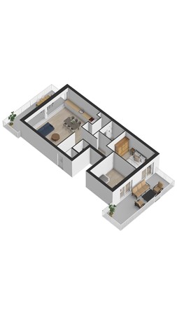 Floorplan - Boulevard de Wielingen 51A403, 4506 JL Cadzand