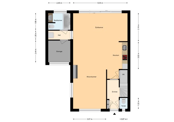 Floorplan - Meidoornstraat 5, 4506 KG Cadzand