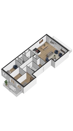 Floorplan - Boulevard de Wielingen 47B502, 4506 JK Cadzand