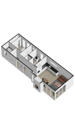 Floorplan - Mettenijedijk 33-074, 4504 AR Nieuwvliet