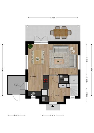 Floorplan - 'T Lage Duyn 56, 4506 GP Cadzand
