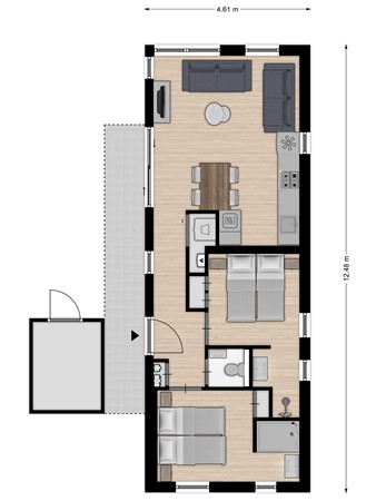 Floorplan - Zeedijk 24-236, 4504 PN Nieuwvliet