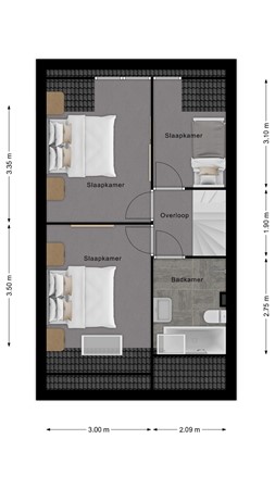 Floorplan - Lamsoor 26, 4504 RP Nieuwvliet