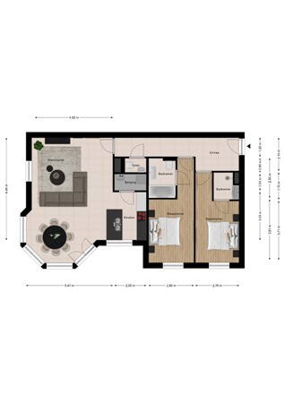 Floorplan - Boulevard de Wielingen 26-102, 4506 JJ Cadzand