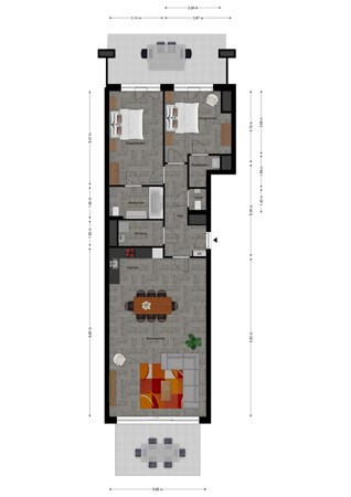Floorplan - Boulevard de Wielingen 47C002, 4506 JK Cadzand