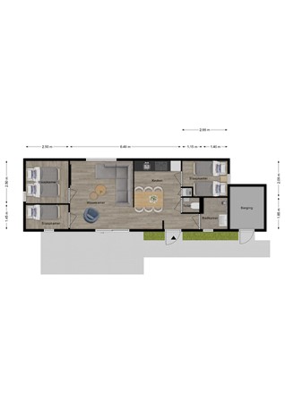 Floorplan - Zeedijk 24-601, 4504 PN Nieuwvliet