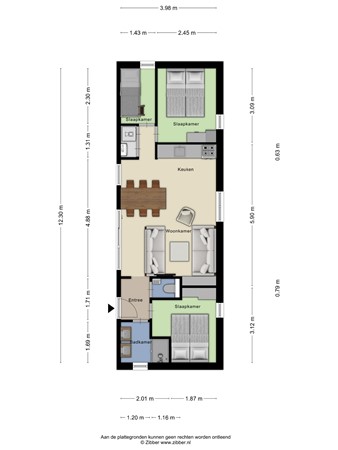 Floorplan - Nieuwesluisweg 1A1504, 4511 RG Breskens