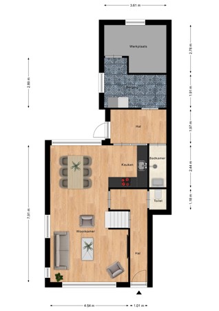 Floorplan - Badhuisweg 25, 4506 BA Cadzand
