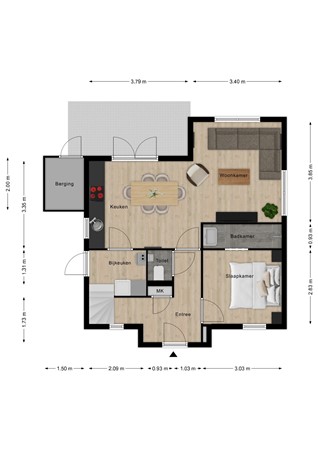 Floorplan - 'T Lage Duyn 26, 4506 GP Cadzand