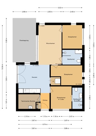 Floorplan - Nieuwesluisweg 1A732, 4511 RG Breskens