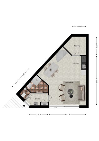Floorplan - Liguster 77, 4504 RT Nieuwvliet