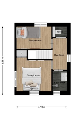 Plattegrond - Nieuwesluisweg 1A1506, 4511 RG Breskens - 1eVerdieping.jpg