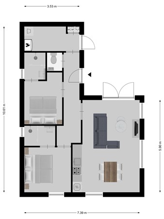 Floorplan - Zeedijk 24-490, 4504 PN Nieuwvliet