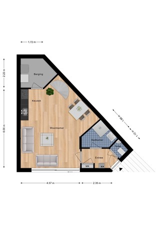 Floorplan - Liguster 50, 4504 RS Nieuwvliet