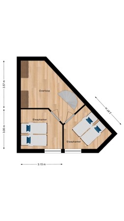 Floorplan - Liguster 50, 4504 RS Nieuwvliet