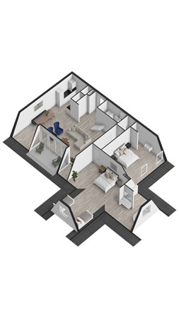 Floorplan - Boulevard de Wielingen 2F402, 4506 JH Cadzand
