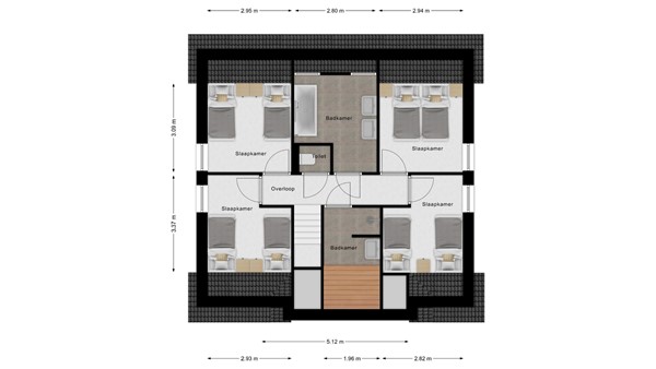 Floorplan - Zeedijk 24-396, 4504 PN Nieuwvliet