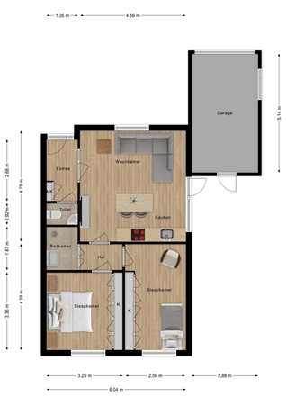 Floorplan - Wijk de Brabander 14, 4506 JA Cadzand
