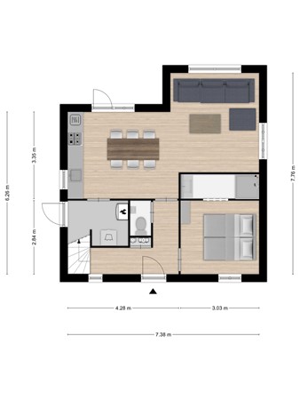 Plattegrond - Laan van Cavelot 56, 4506 GB Cadzand - 399174_2D_Begane_Grond_Laan_van_Cavelot_56_Cadzand_01.jpg