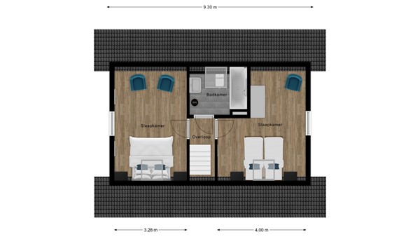 Floorplan - Baanstpoldersedijk 4-231, 4504 PR Nieuwvliet