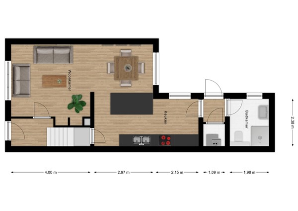 Plattegrond - Nieuwleusenerstraat 8, 4506 AB Cadzand - BeganeGrond.jpg