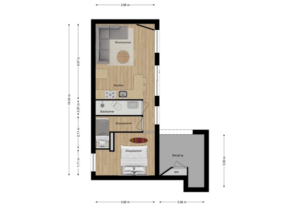 Plattegrond - Egelantierlaan 37A, 4506 KA Cadzand - BeganeGrond.jpg