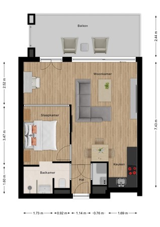 Plattegrond - Boulevard de Wielingen 47A202, 4506 JK Cadzand - Appartement.jpg