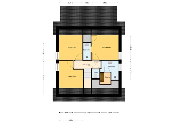 Plattegrond - Zeedijk 24-348, 4504 PN Nieuwvliet - 1eVerdieping.jpg
