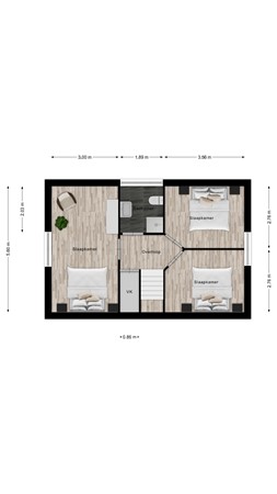 Plattegrond - Nieuwesluisweg 1-232, 4511 RG Breskens - 187564408_nieuwesluisweg_1e_verdieping_first_design_20260708_be5a67.jpg
