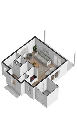 Plattegrond - 'T Lage Duyn 11, 4506 GP Cadzand - 3D_BeganeGrond.jpg