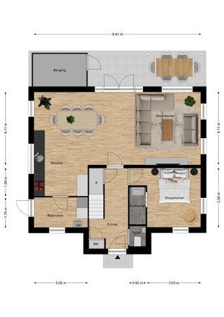 Plattegrond - Laan van Cavelot 92, 4506 GB Cadzand - BG.jpg