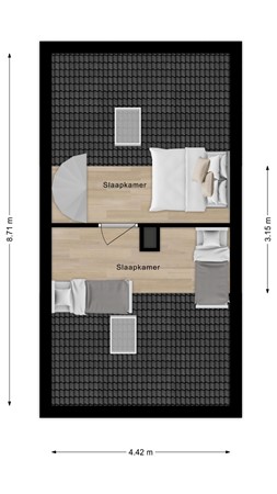 Plattegrond - Schorrebloem 36, 4504 RK Nieuwvliet - 2eVerdieping.jpg